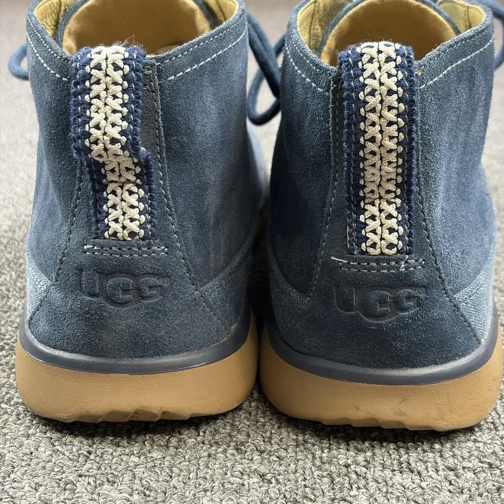 UGG FREAMON CANVAS BLUE LACE TWINSOLE CHUKKA ANKLE BOOTS SHOES SIZE US 11.5 MENS